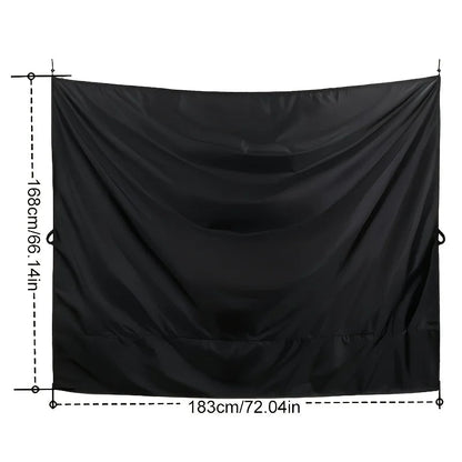 Camper Door Curtain with Hook Blackout Insulation Durable Fabric for Trucks Outdoor Shower RV Accessories Good Vibrations