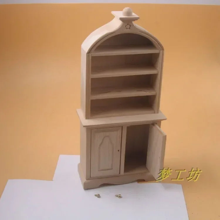 1:12  Miniature Dollhouse Furniture Model Play House Toy Cabinet Wooden Clamshell Desk New Diy Miniature Dollhouse Accessories Good Vibrations