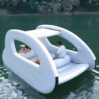 Fun Inflatable Floating Platform for Kids & Adults Ideal Outdoor Water Toy for Lake & Pool Activities Good Vibrations
