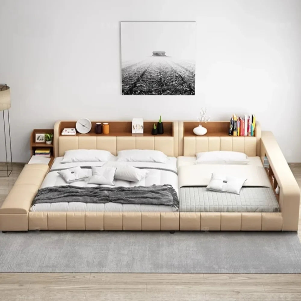 Headboards Double Bed Waterproof Minimalist Multifunctional Luxury Bed Japanese Nightstands Mobili Per La Casa Bedroom Furniture Good Vibrations