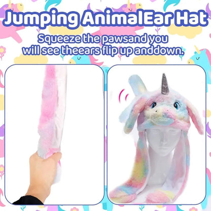 Hats For Autumn And Winter Warm Accessories Toys For Children Internet Celebrities Cute Rainbow Horses Small Rabbits Ears Hats Good Vibrations