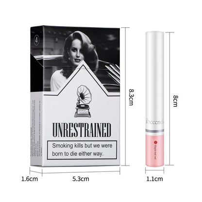 4 pcs/set Cigarette Lipstick Set Long Lasting Lip Glaze Matte Lip Gloss Waterproof Lip Stick Tube Nude Lip Tint Makeup Cosmetics Good Vibrations