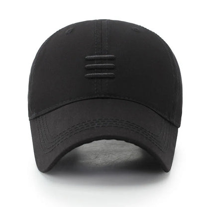 Three Horizontal Lines Embroidery Baseball Caps Spring and Autumn Outdoor Adjustable Casual Hats Sunscreen Hat Good Vibrations