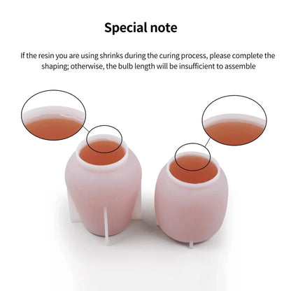 Crystal Resin Lamp DIY Mold Kit Creative Silicone for Handmade Night Lights Camping Oil Lamps Decorative Home Decor Crafts Good Vibrations