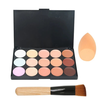 15 Colors Concealer Palettes Foundation Makeup Full Cover Contour Face Cream Base Primer Moisturizer Hide Blemish Good Vibrations