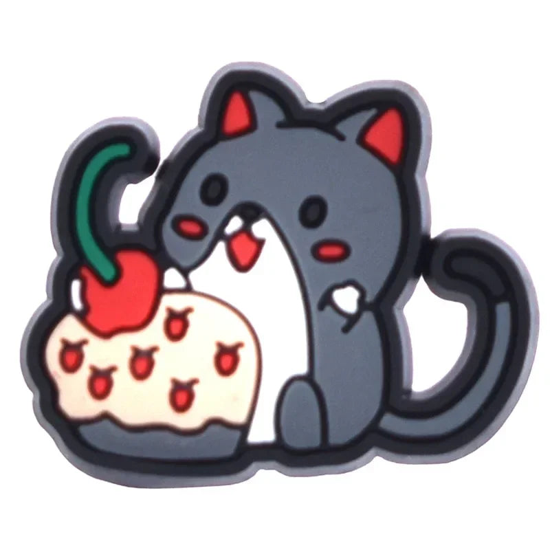 Shoe Charms for Crocs Accessories
 Pet Cat Shoes Charm for Croc Decorations Pins Men Accessory Jeans Woman Clogs Clips Badges Good Vibrations