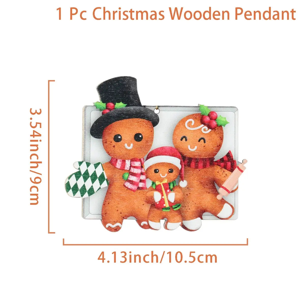 Christmas Wooden Gingerbread Man Xmas Tree Hanging Ornaments Christmas Decor For Home 2024 Cristmas Xmas Gifts Navidad New Year Good Vibrations