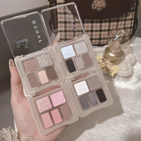 JADED Five Color Purple Pink Glitter Eye Shadow Make Up Palette Waterproof Easy Coloring Shiny Silver Gray Matte Black Eyeshadow Good Vibrations