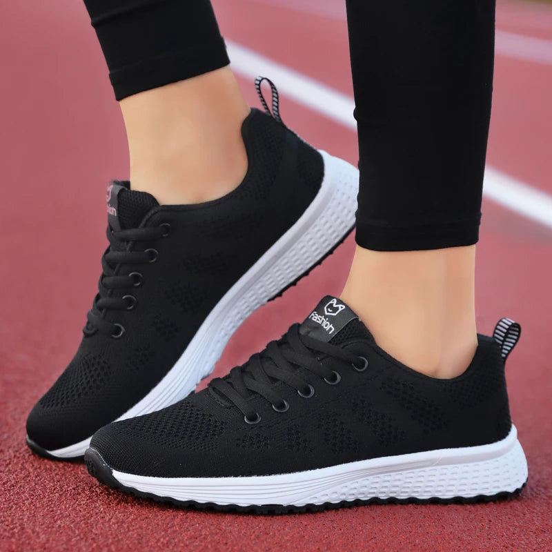 2024 Women Sport Shoes Fashion Platform Sneakers Ladies Spring Winter Flats Running Shoes for Woman Good Vibrations
