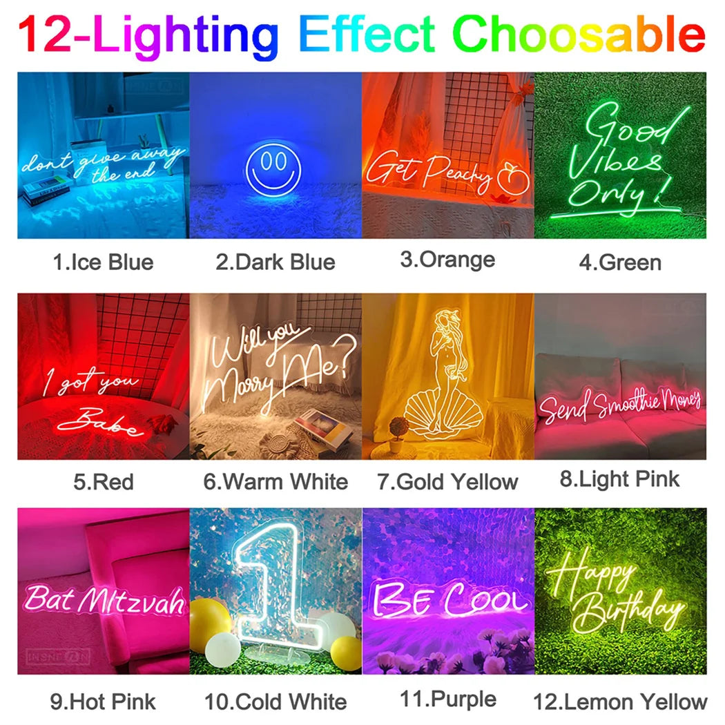 It's a Love Story Neon Light Sign for Wedding Party Wall Decor LED Neon Signs Room Bedroom Wall Decoration Neon Lamp USB Power Good Vibrations
