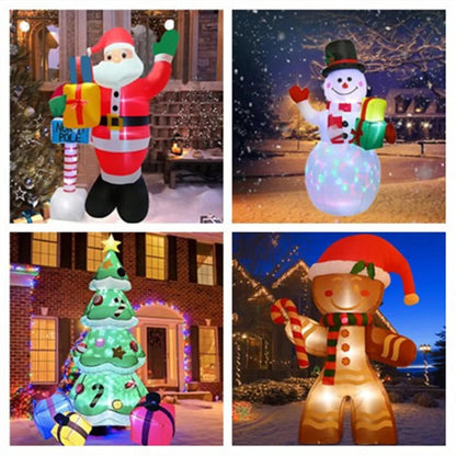 Christmas Inflatables Glowing Snowman Penguins Santa Claus with Built-in LED Decoration for Xmas Party Indoor Outdoor Yard Good Vibrations