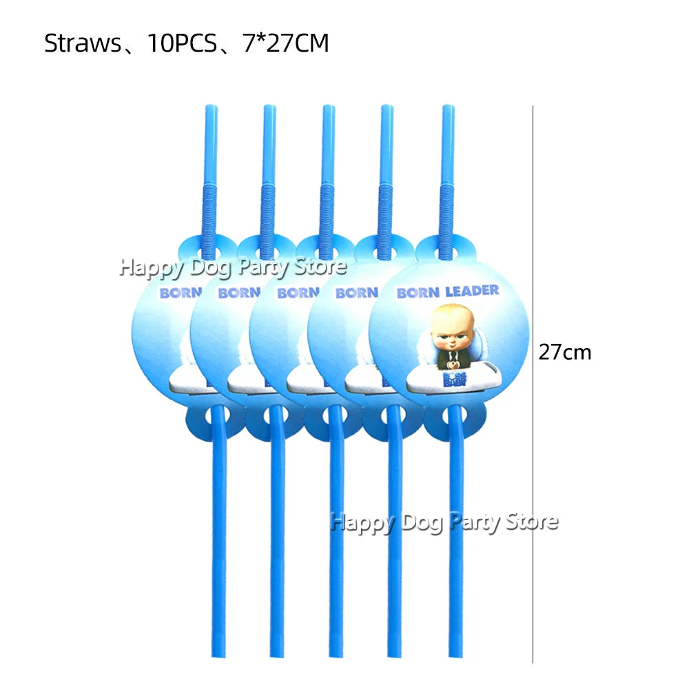 Baby Boy Party Decoration Banner Tableware Supplies Paper Boy DIY Cake Topper Birthday Foil Balloons Kit Accessory Gift Bags Good Vibrations