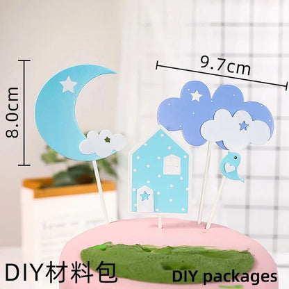 Bunny Train Cake Topper Pink Rabbit Girls Theme Decoration Princess Girl's Years Old Cake Kids Happy 1st Birthday Party Supplies Good Vibrations