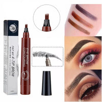 4D Microblading Eyebrow Pen 4 Forks Tip Eyebrow Tattoo Pencil Long Lasting Fine Sketch Liquid Eye Brow Make Up Good Vibrations