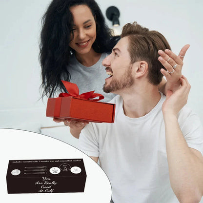 Funny Golf Gifts Set for Men Novelty Golf Gift Included 3 Golf Balls + 3 Golf Tees + 1 Ball Marker Perfect Golfer Gift Good Vibrations