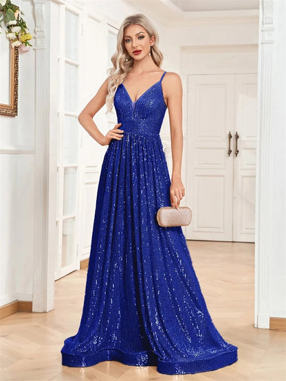 Elegant Sexy Backless Sequins Evening Dress Long 2025 Mermaid Formal Gown Women Wedding Party Dresses Caicktail Graduation  Prom Good Vibrations