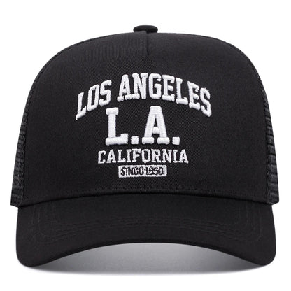 LOS ANGELES embroidered men's and women's outdoor sports event cap American trucker net hat trend fashion Good Vibrations