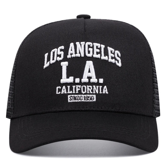 LOS ANGELES embroidered men's and women's outdoor sports event cap American trucker net hat trend fashion Good Vibrations
