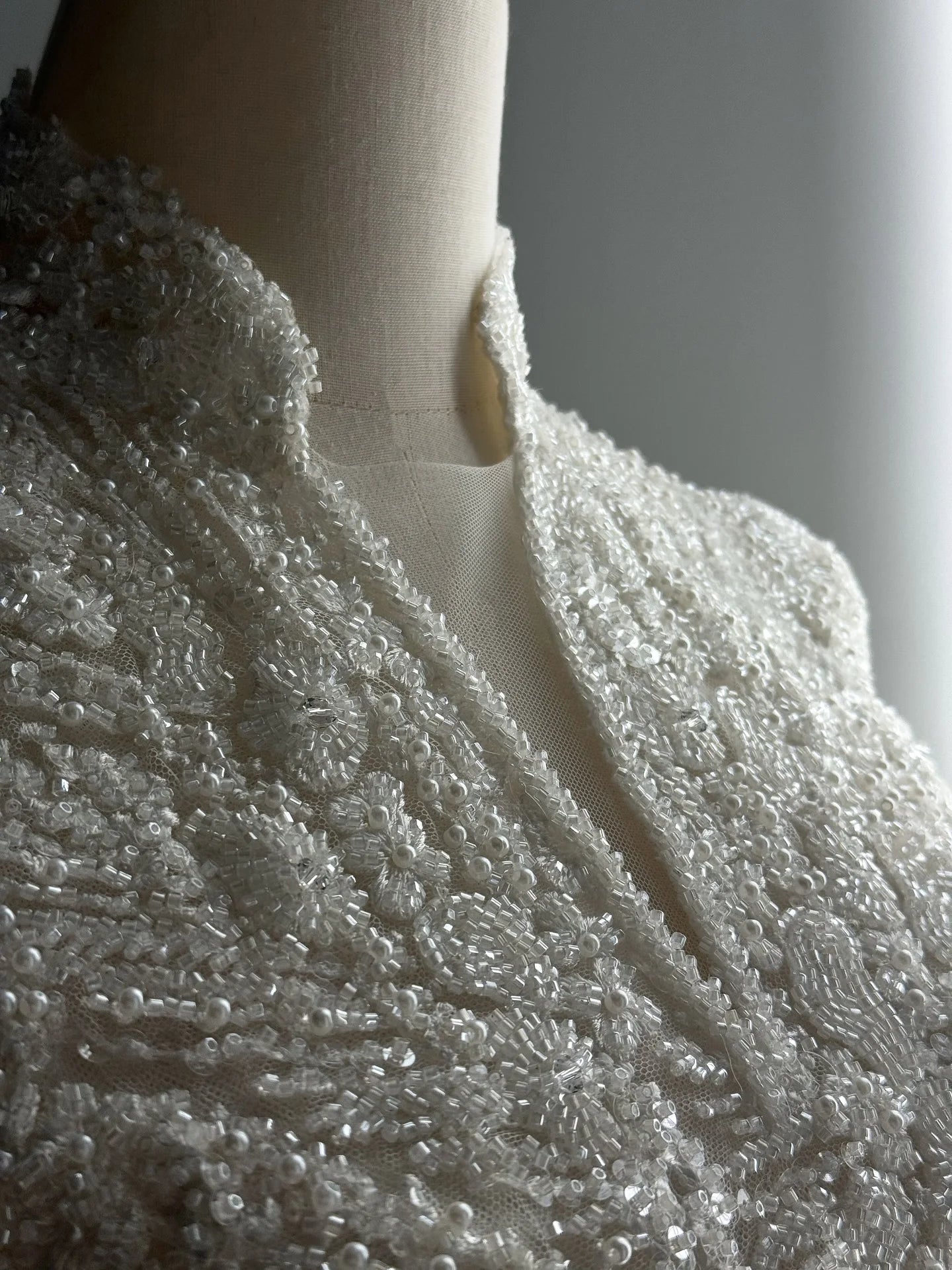 Sharon Said Elegant Luxury Dubai Beading Pearls Long Sleeves V-Neck  Wedding Dress Princess Arabic Bride Dress SW518 Customized