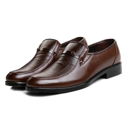 Casual Loafers for Men Round Toe Mens Formal Shoes Business Handmade Slip-On Mens Flat Shoes Mocasines Zapatos De Hombre Good Vibrations