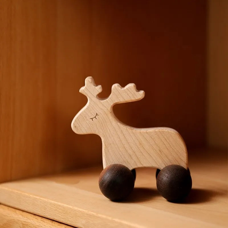 Wooden Cars Toys Maple Diy Crafts for Students Home Activities Montessori Grasping Teething Toy Newborn Birthday Gift Wood Block Good Vibrations