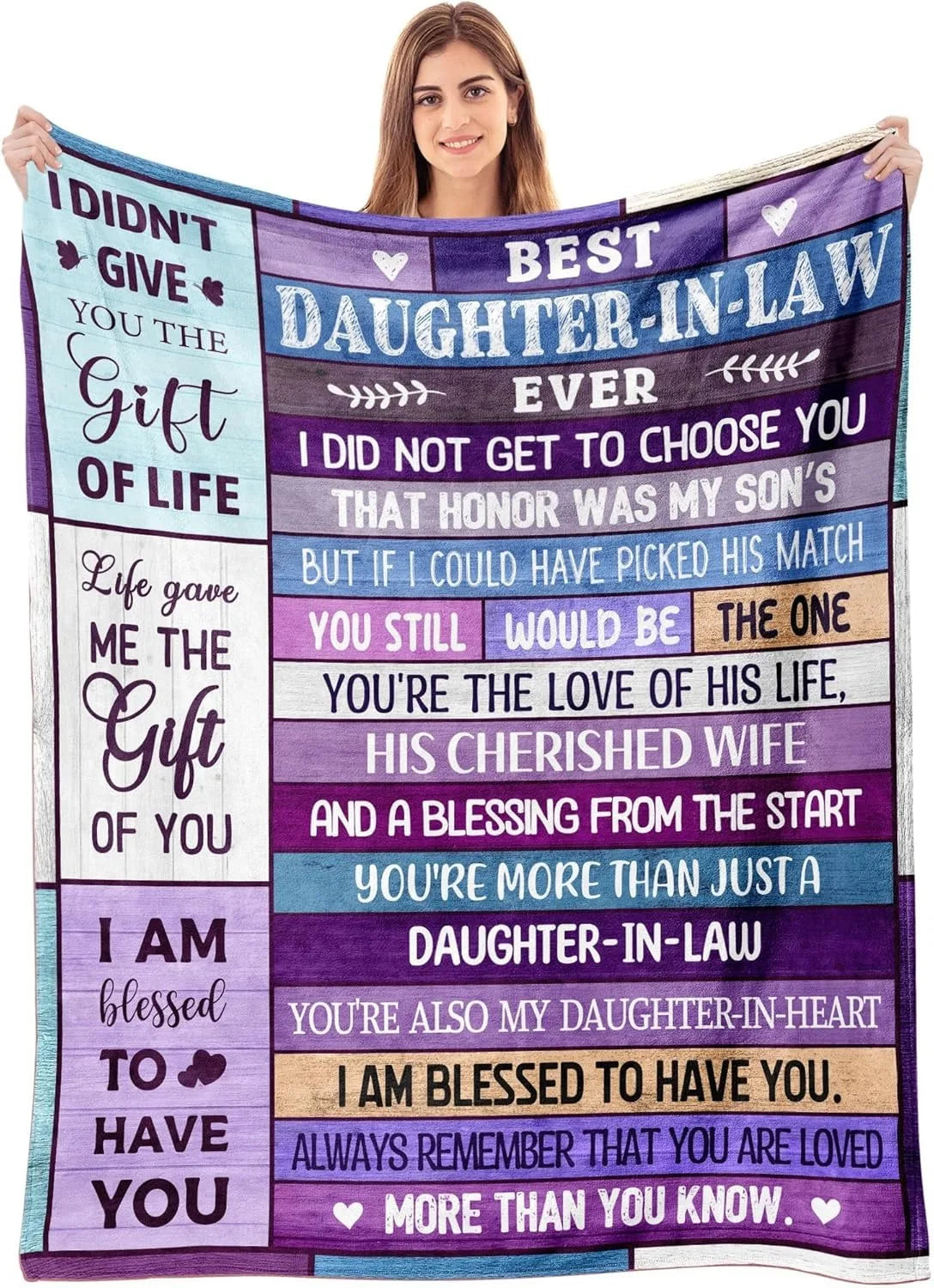 Gifts from Daughter Son for Mother's Day Birthday Mom Gifts Anniversary Unique Gifts for Mom Super Soft Flannel Throw Blankets Good Vibrations
