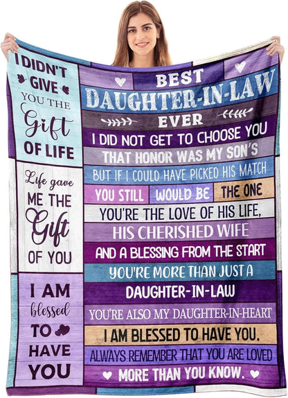 Gifts from Daughter Son for Mother's Day Birthday Mom Gifts Anniversary Unique Gifts for Mom Super Soft Flannel Throw Blankets Good Vibrations