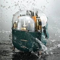 Makeup Organizer with 2 Drawers and Brush Storage Box, Cosmetic Display Case for Vanity and Bathroom Countertop Storag Good Vibrations