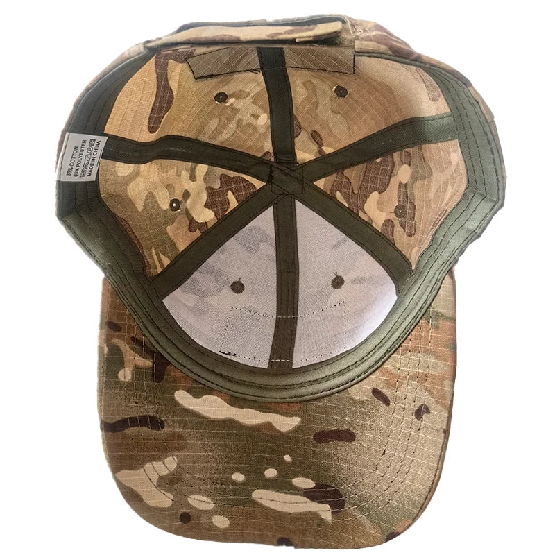 Outdoor camouflage hat Baseball hat Hunting hat Sports hat Bicycle hat Men Women Adult hat Duck tongue hat with curved brim Good Vibrations