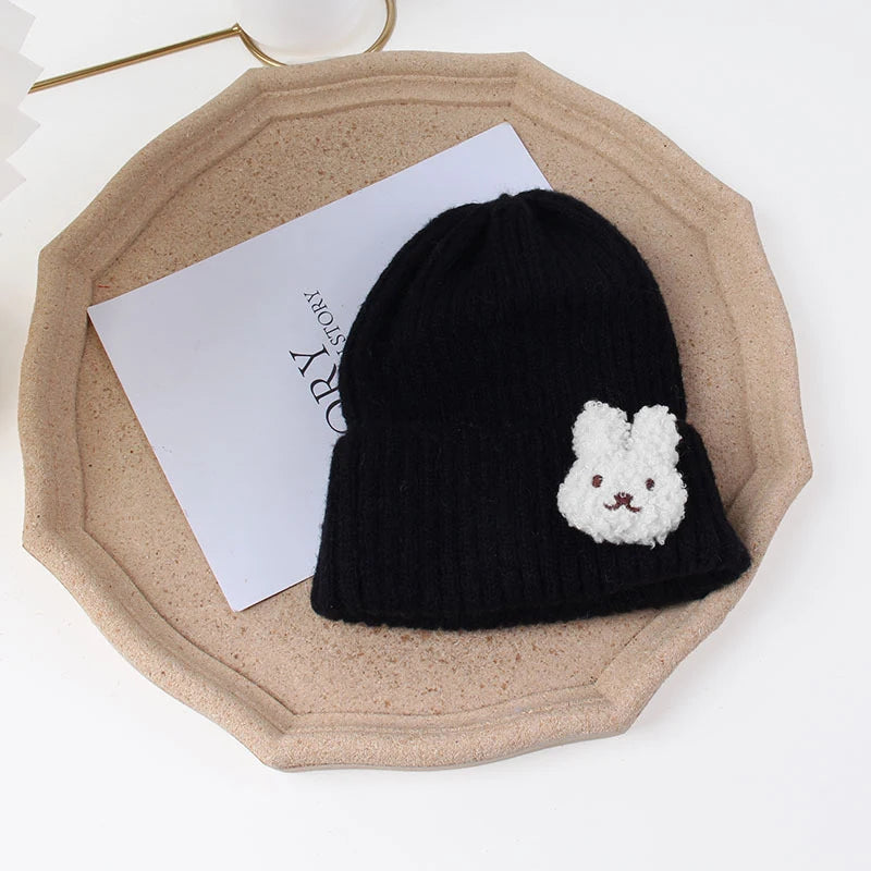 Autumn Winter Baby Hat Soft Warm Knitted Boy Girl Children Beanies Caps Solid Color Crocheted Infant Kids Bonnet Hats 0-3Y Good Vibrations