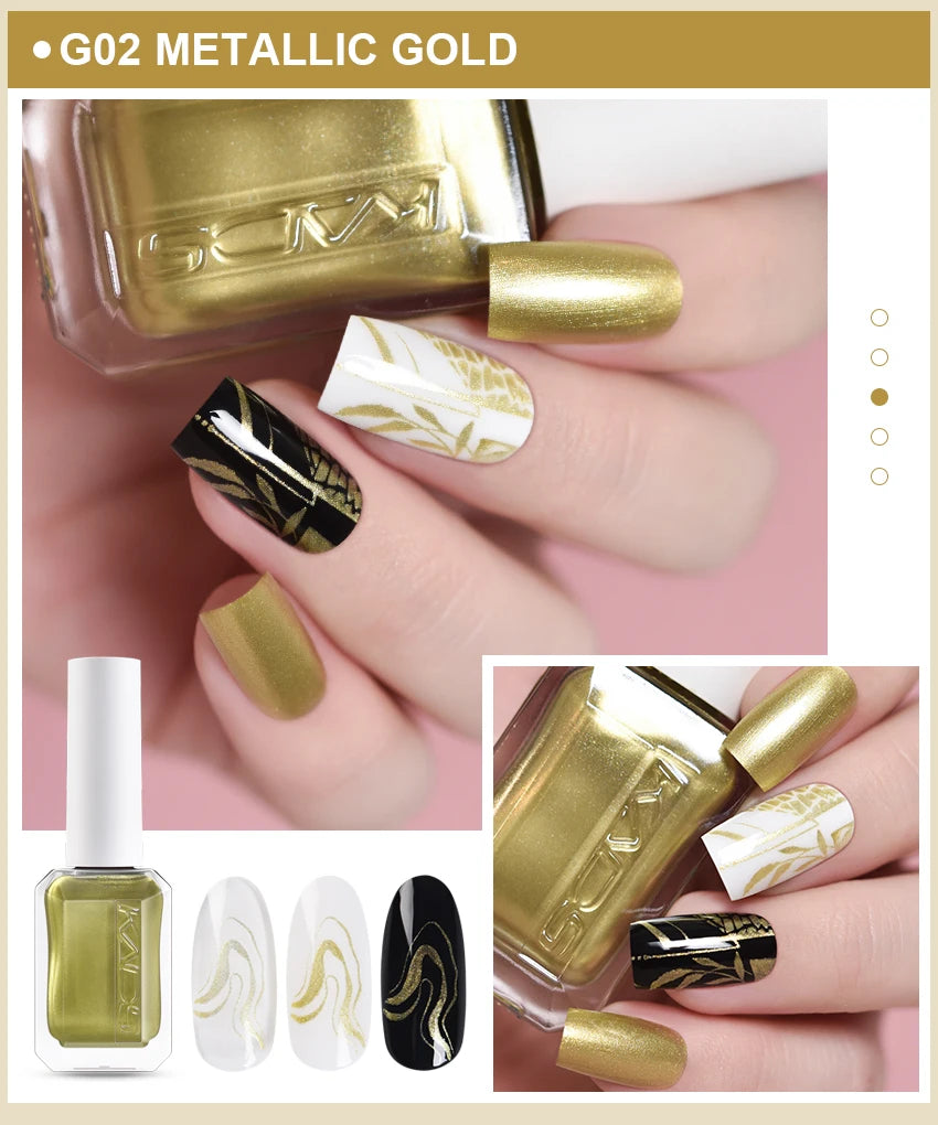 KADS 24 Colors Stamping Nail Polish Black White Gold Silver Nail Art Printing Varnish for Stamp Plate Nail Polish Lacquers Good Vibrations