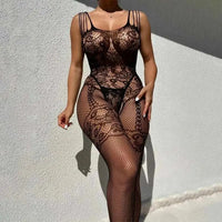 Teddy Crotchless Lingerie Women Floral Mesh Hollow Bodysuits Erotic Babydoll Dress Sexy Full Bodystockings Porn Teddies Bodysuit GOOD Vibrations