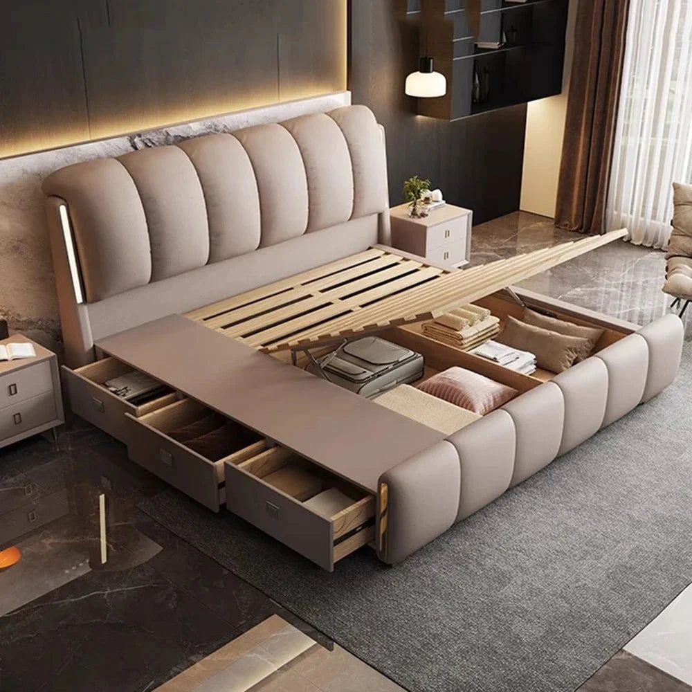 Teenage Girls Bedroom Bed Double Modern Nightstands Luxury Beds King Size Frames Camas Matrimonial Furniture Accessories Good Vibrations