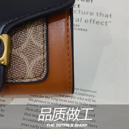 Women's Light Luxury Wallet, Durable Compact Storage Bag with Versatile Functions for Fashionable Lifestyle Good Vibrations