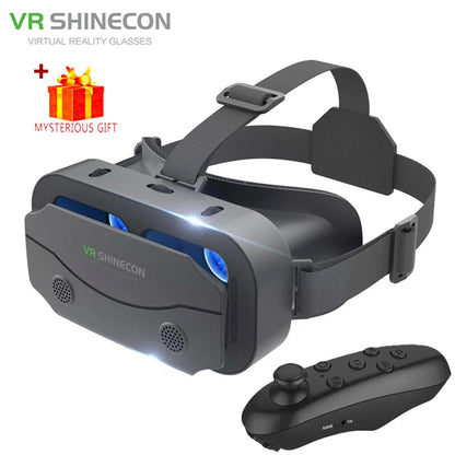 VR Glasses Virtual Reality Headset Viar Devices Helmet 3D Lenses Smart Goggles For Smartphones Phone Mobile Gogle Game Accessory Good Vibrations