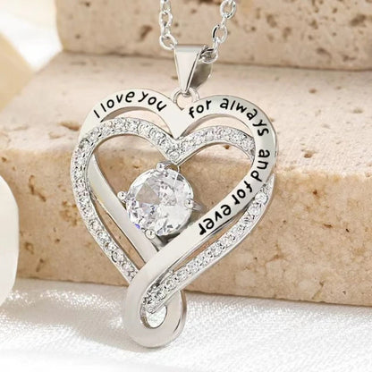 Elegant Style Heart shaped Pendant Necklace Hollow Design Mother's Day Gift Party Suitable for Best Friends Without Box Good Vibrations