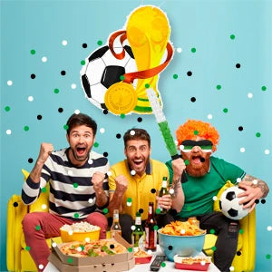 Soccer Ball Pinata, 4 Pcs Soccer Pinatas Bundle - 15.1''Soccer Theme Piñata,Soccer Party Pinata Stick&Games Blindfold etc Good Vibrations