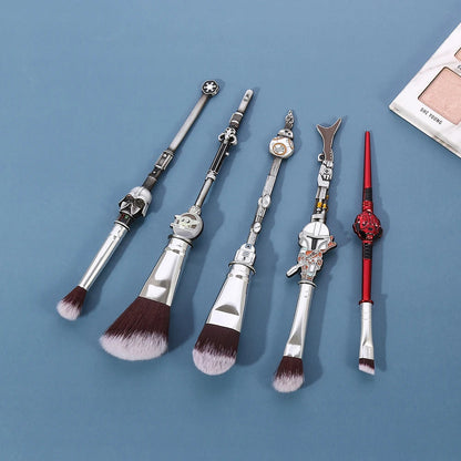 5pcs/set Star Wars Makeup Brush Bb8 Robot Yoda Baby Makeup Brush Spaceship Model Gift Professional Makeup Tool Set Good Vibrations