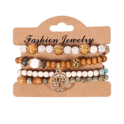 Bohemian Handmade Beads Bracelet Set For Women Summer Colorful Beaded Chain Bangle Men Boho Jewelry Accessories Good Vibrations