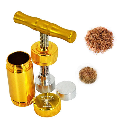 T-shaped Tobacco Herb Press Tobacco Pressing Machine Multi-function Aluminum Alloy Herb Grinder Crusher Cigarette Accessories Good Vibrations Adult Super Store