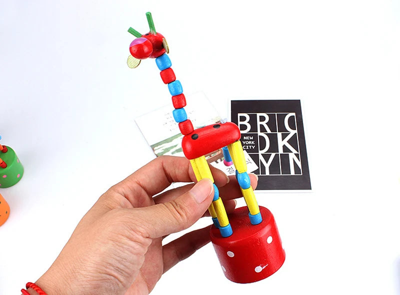 Montessori Toys Educational Wooden Toys for Children Early Learning Exercise Baby Fingers Flexible Materials Giraffe Toy Gifts Good Vibrations