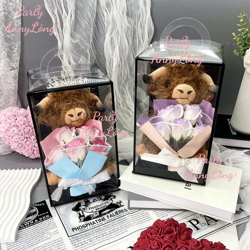 Artificial Flowers Cows Embracing Flowers Wedding Decorations Supplies Just Married Gifts Fake Flower Wedding Decorations Good Vibrations