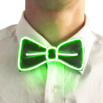Flashing Neon Light LED Tie Halloween Christmas Dance Supplies Wedding Performance Decoration Luminous EL Wire Necktie Good Vibrations