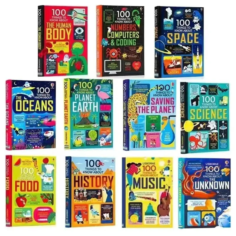 11 Books/Set 100 Things to Know About Hardcover Children Book in English Good Vibrations