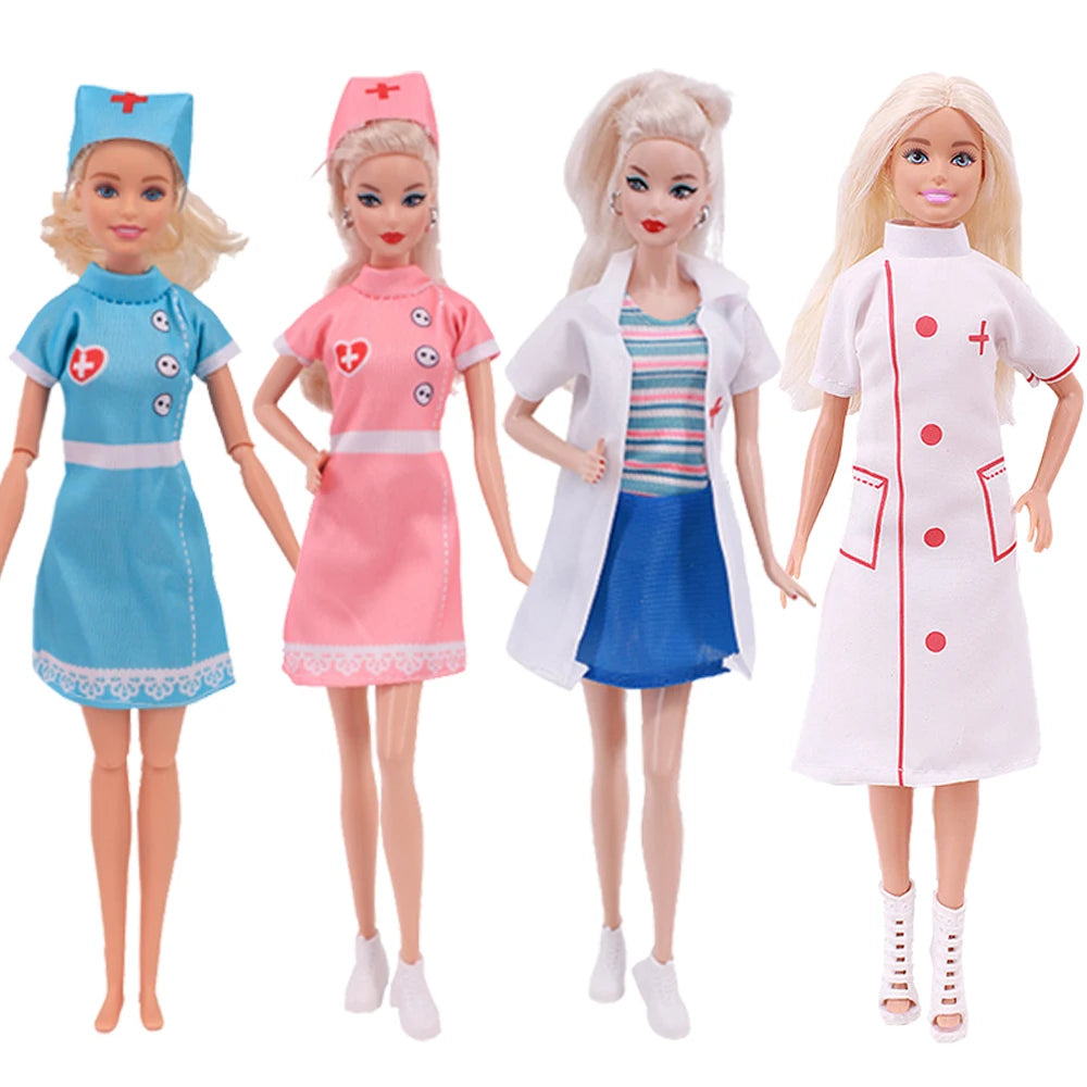 Doctor Nurse Clothing Set And Doll Accessories For 30 CM babi Doll,Toys For Girls,Birthday Gift,Christmas Present Good Vibrations