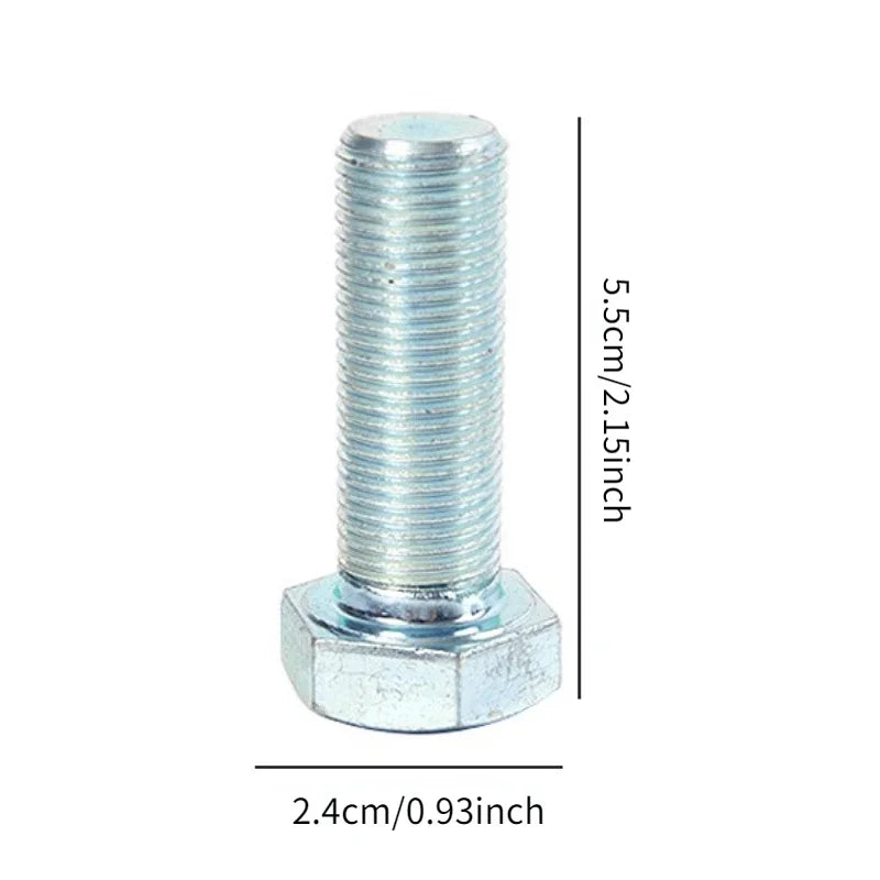 Metal screw bolt with hidden storage compartment, size 2.4cm by 5.5cm.