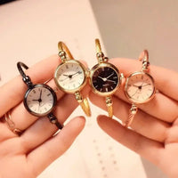 Fashion Bracelet Watches for Women Luxury Stainless Steel Retro Ladies Quartz Wristwatches Women Dress Clock 여자시계 Good Vibrations