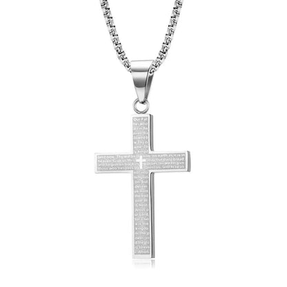 Cross necklace, men's and women's pendant, high-end and versatile, trendy men's fashion, European and American personality, new Good Vibrations