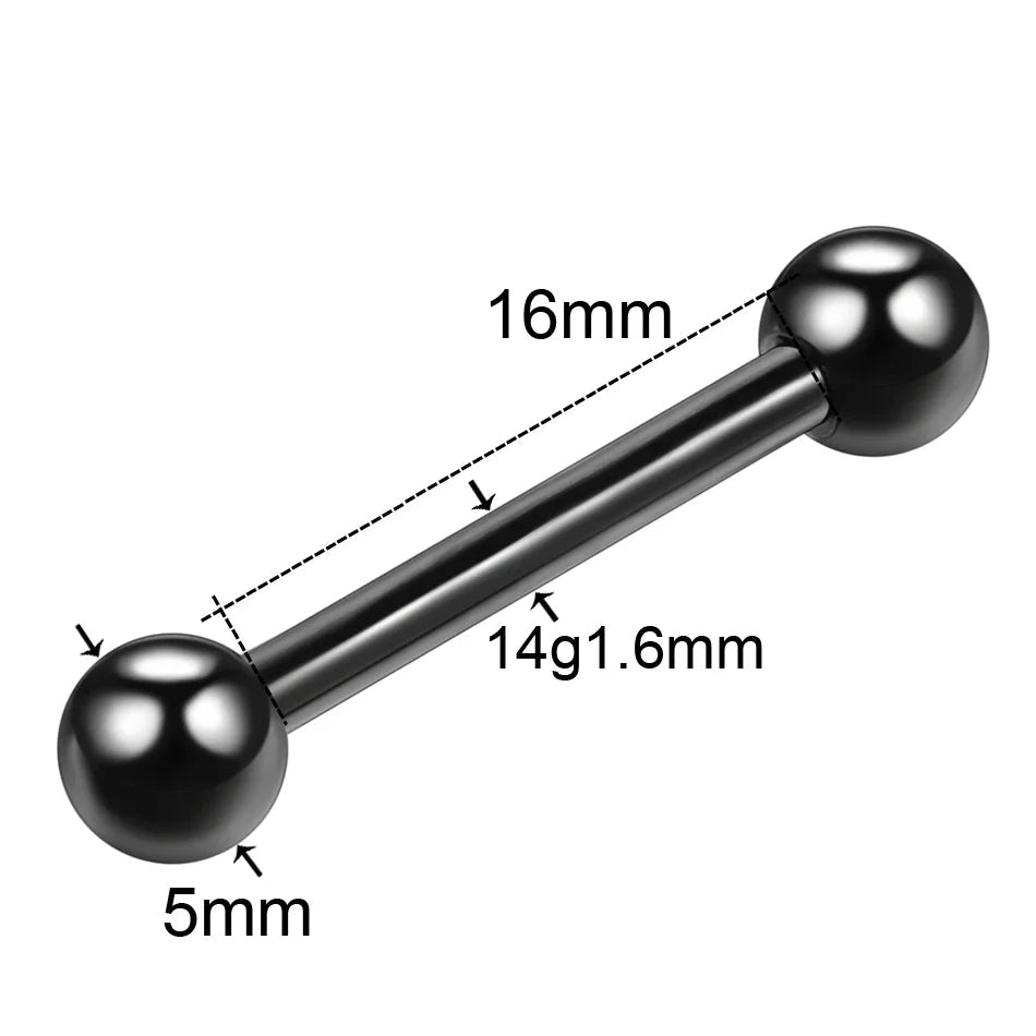 1PC Stainless Steel Heart Shaped Tongue Ring Barbell Tongue Piercing Cute Bar Ear Tragus Studs Labret Piercing Body Jewelry Good Vibrations