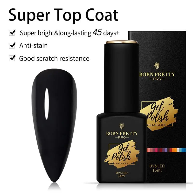 BORN PRETTY Milky Pink Rubber Base Gel Nail Polish Glitter 15ml Semi-Permanent Varnish Soak Off Self Leveling UV LED Gel Good Vibrations